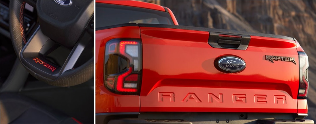 Thiết kế phần đuôi xe Ford Ranger Raptor 2023 Mới nhất